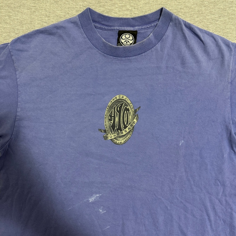 Vintage Hawaiian Island Creations HIC Surfboards T Shirt Purple Mens Large USA - Picture 7 of 16